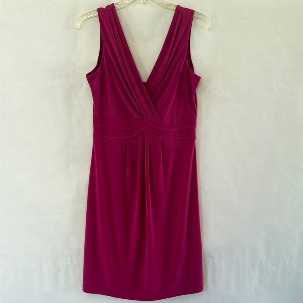 Worthington Fuschia Sleeveless V-neck Dress Size S